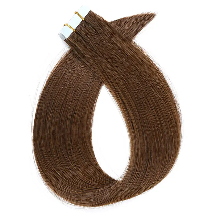 Numéro #4 couleur 100g 20 pouces 100% cheveux humains ruban adhésif double face ins extensions de cheveux