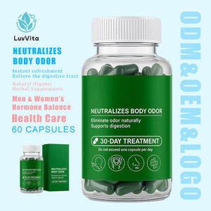 כמוסות עלי פטרוזיליה למבוגרים של LUVVITA, ODM/OEM, לבריאות המעיים והפחתת ריח גוף - טבעוני/צמחוני, אריזה ניתנת להתאמה אישית - Product Image 1