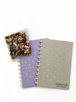Carnet à spirales A5 avec 80 feuilles, couverture en mousse, pages intérieures remplaçables, carnet de notes
