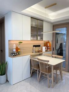 Customized Size White Solid Wood <b>Sideboard</b> Cabinet Restaurant Furniture Made From Environmentally Protected Materials - Product Image 2