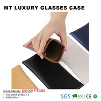Sac à lunettes portable personnalisé en cuir PU unisexe protecteur étui à lunettes de soleil housse pochette