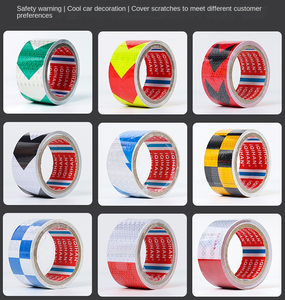 Cinta Reflectante de Dos Colores, Amarillo y Negro, Impermeable, Material Reflectante para Tráfico, Vehículos, Automóviles, Rollos Reflectantes - Product Image 3