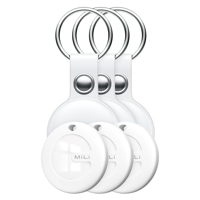 Lot de 3 Traceurs GPS Intelligents MiLi MiTag Duo UWB à Double Système avec Boîtier en Plastique, Suivi en Temps Réel, Contrôle par Application Android, Type Air Tag, IP65