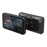 Chigee Aio-5 Play, Cámara para Auto con Doble Lente 720p, IP68, Carplay para Motocicleta con Altavoces