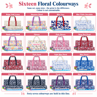 Ensemble de Mahjong Américain Floral avec Sac, 166 Tuiles, 4 Poussoirs, 100 Jetons, Indicateur de Vent, Carte de Règles, Sac de Transport 3 Pièces pour Jeu en Club