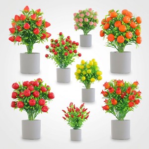 Mini Planta Artificial Realista en Maceta, Bonsái Simulado para Decoración <span class=keywords><strong>de</strong></span> Interiores, Hogar, Oficina, Escritorio, Adorno <span class=keywords><strong>de</strong></span> Estilo Nórdico - Product Image 1