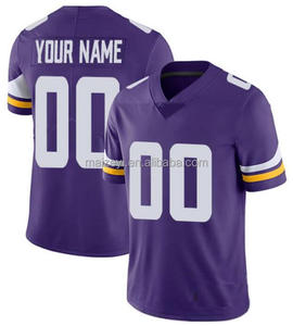 Chất Lượng Tốt Nhất Tùy Chỉnh Số Của Bạn Tên Của Bạn Logo Của Bạn Cộng Với Kích Thước 6XL Khâu Minnesota Phong Cách Giải Quyết Twill Mỹ Bóng Đá Jersey - Product Image 3