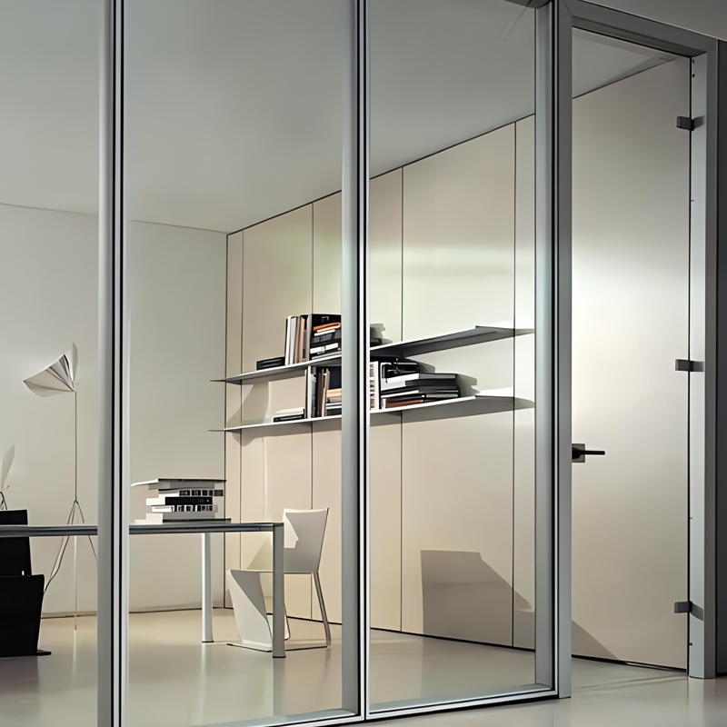 frosted glass office