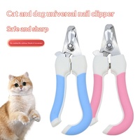 Coupe-ongles manuel en acier inoxydable pour chiens et chats et ensemble de ciseaux à grande lame