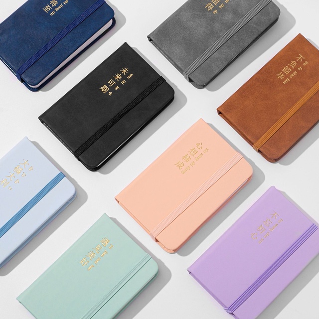 A7 Korean Version Customizable Hand Book Diary Cute Notepad Notebook with High Color Value Leather Cover Wholesale Options