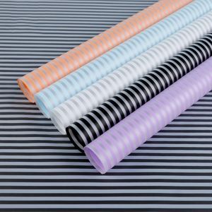 Papier d'emballage en papier mat de style coréen, rayures verticales translucides, papier d'emballage de bouquet de fleurs de haute qualité, imperméable - Product Image 6