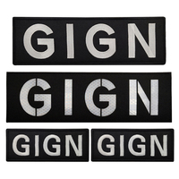 Patch brodé tactique sportif GIGN France Gendarmerie avec boucle auto-agrippante 10*4CM (blanc et noir) pour manteaux