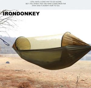 IRONODNKEY extérieur balançoire chaise hamac léger livraison rapide personnalisé Camping Nylon hamac moustique Camping accessoires - Product Image 5