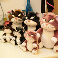 Peluche chat mignon, jouet en peluche, 12 cm, 23 cm, poupée chat de dessin animé douce, logo personnalisé, cadeau OEM