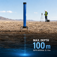 Détecteur de métaux et de l'eau hors ligne ADMT-1GT2 AIDU pour 8 kHz, portée 100 m, IP54, Gold Rod Pro