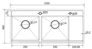 Custom Handmade Stainless Steel <b>Kitchen</b> <b>Sink</b> 304 Single Bowl Brushed Finish OEM <b>Kitchen</b> <b>Sink</b> - Product Image 2