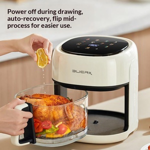 Friteuse à air intelligente multifonctionnelle électrique à grande capacité avec cuve en verre visible pour la maison – Vente en gros - Product Image 3