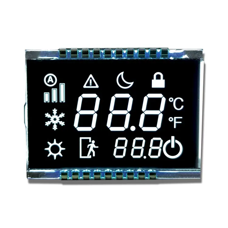 Đèn nền trắng màn hình kỹ thuật số Nhiệt LCD hiển thị va bảy đoạn Bảng điều chỉnh tỷ lệ tương phản cao màu đen vatn va LCD với cảm ứng