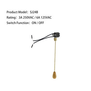 סיטונאי YMD SJ24B מנורת תקרה עם שרשרת חרוזים בציפוי זהב כרום, מתג רוכסן, מנורת שולחן מפלסטיק, מנורת רצפה, נברשת, ספוט 6A - Product Image 3