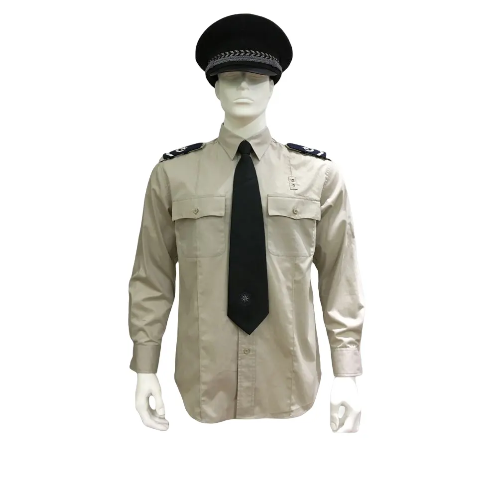 Uniformes דה גארדיה דה seguridad צבע קצר ארוך שרוול עמיד פופלין אריג חוק אכיפת מאבטח אחיד חולצות