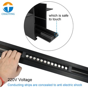 Mới Được Thiết Kế Ánh Sáng Kit Đen 9W Từ Theo Dõi Tại Chỗ <span class=keywords><strong>LED</strong></span> Tuyến Tính Ánh Sáng Lưới Tản Nhiệt Đèn - Product Image 4