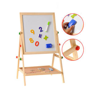 Pizarra de doble cara para niños de madera multifuncional 2 en 1 para dibujar tablero de dibujo de andamios - Product Image 5