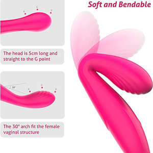 Rechargeable Waterproof Vibrator, G Spot Vibrator for Women, Medical-Grade Silicone, Curved Head, Personal Massager for Women - Product Image 3