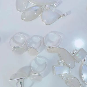 Único anillo de cóctel de piedras preciosas de Plata de Ley 925 hecho a mano joyería de moda redonda ovalada al por mayor - Product Image 1