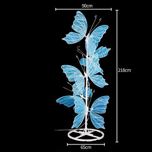 Columna de Mariposas, Alas de Tul Tridimensionales, Simulación de Mariposas, Luces Decorativas para Bodas, Accesorios de Iluminación, Lámparas. - Product Image 3