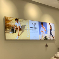 Profilé carré en aluminium de boîte à lumière LED suspendue d'intérieur simple face avec affichage d'affiches en acrylique pour signalisation publicitaire