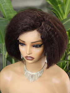 FH 5x5 Lace Front C Type Raw Human Hair <b>Short</b> Bob Glueless Afro Kinky Straight <b>Short</b> <b>Wig</b> Human Hair - Product Image 3