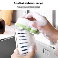Éponge de nettoyage en forme de cactus JLY, gadget de cuisine, élimine efficacement les taches tenaces, éponge de nettoyage de cuisine de qualité supérieure