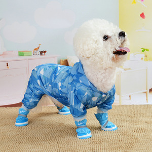 Roupas para cães de quatro patas protetor solar Proteção UV para animais de estimação verão Teddy fino respirável Ice Silk Roupas para cães sensação fria