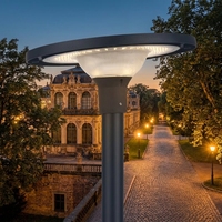 Nouvelle Lampe Solaire Extérieure 50W-Plurio, Lumière LED de Jardin en Aluminium 50W, Éclairage Urbain, Indice de Protection IP66, Angle de Faisceau 150°, 3500lm