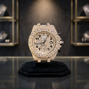 Reloj de Lujo para Hombre, Automático, Mecánico, con Cristal de Moissanita y Acero Inoxidable, Resistente al Agua 10 Bar, Diseño Hip Hop con Incrustaciones - Product Image 3