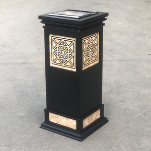 Cenicero antiguo, cubo <span class=keywords><strong>de</strong></span> <span class=keywords><strong>basura</strong></span> con patrón cuadrado, caja Vertical <span class=keywords><strong>de</strong></span> cáscara <span class=keywords><strong>de</strong></span> fruta <span class=keywords><strong>de</strong></span> estilo chino para pasillo <span class=keywords><strong>de</strong></span> entrada <span class=keywords><strong>de</strong></span> ascensor <span class=keywords><strong>de</strong></span> vestíbulo <span class=keywords><strong>de</strong></span> Hotel - Product Image 3
