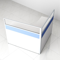 Poste de travail individuel moderne avec cloison, conception modulaire écologique, cabines et postes de travail de bureau