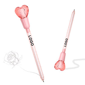 Bolígrafo de Plástico con Luz LED en Forma de Corazón, con Logotipo Personalizado, para Publicidad, Regalos de Navidad y Halloween para Niños, Promocional - Product Image 3