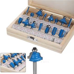 Ensemble de 15 fraises à rainurer de 1/4 po - Pour le travail du <span class=keywords><strong>bois</strong></span>, la finition des bords, la menuiserie, la fabrication d'armoires, pour un usage professionnel et de bricolage - Product Image 2