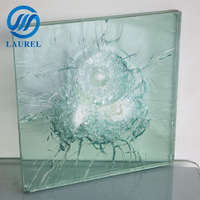 Verre trempé laminé pare-balles de haute qualité, épaisseur 28 mm, incassable
