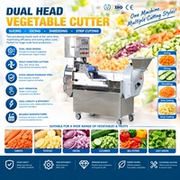 Coupe-légumes haute capacité 500-1000 kg/h, machine à trancher la laitue, hachoir à légumes double tête, équipement de découpe