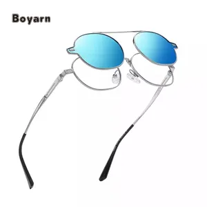 Boyarn Style Polarized 2 IN 1 Glasses Frame Women Fashion Eyeglasses Man Colorful Dual-Use Exclusive Sunglasses Wholesale