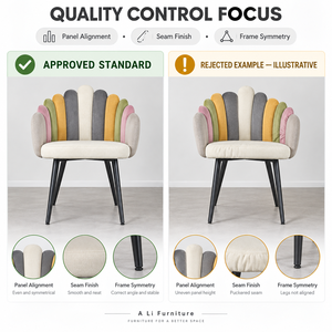 <span class=keywords><strong>Fauteuil</strong></span> d'appoint en <span class=keywords><strong>velours</strong></span> multicolore avec dossier en forme de pétale, rembourré, avec pieds en métal noir pour la maison, l'hôtel, la vente en gros - Product Image 3