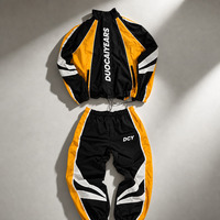 DCY Survêtement Homme Sportif Rétro Veste de Course Personnalisée Zippée Coupe-Vent Streetwear Votre Logo