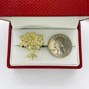 Duyizhao ultimo <span class=keywords><strong>Design</strong></span> Hip Hop14k placcato oro Money Bag albero anello per uomo donna gioielli - Product Image 5