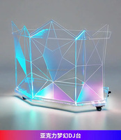 Ensemble de bar en acrylique éclairé par LED, design moderne avec lumières LED RGB pour bar à domicile et salle à manger