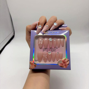 <span class=keywords><strong>Kit</strong></span> de faux ongles de luxe avec strass, 6 styles, faux ongles français en ABS, embouts réutilisables pour manucure DIY, 144 pièces - Product Image 3