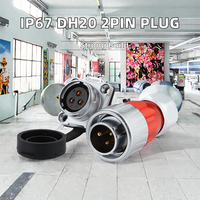IP67 étanche 300V 20A prise de courant d'aviation mâle femelle montage sur panneau pour CNLINKO DH20 2Pin connecteur circulaire 3P alliage puissance
