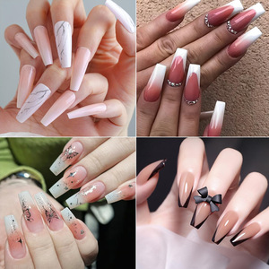 Lot de 10 faux ongles à presser avec colle forte, mini poudre adhésive 2g, kit de colle imperméable pour décoration d'ongles artificiels - Product Image 6