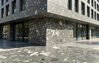 Carreaux de sol en terrazzo gris époxy modernes, ignifuges et écologiques, blocs de pierre artificielle et carreaux muraux pour hôtels et plans de travail